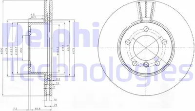 Produktbild von 2x DELPHI Bremsscheibe BG3998C für BMW 3 Touring (E91) 3 Limousine (E90) 73mm
