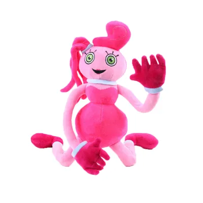 A plush toy of Mommy Long Legs from Poppy Playtime, sitting on a white background.