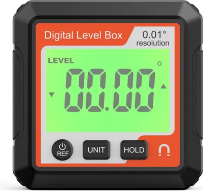Produktbild von Digitaler Winkelmesser, elektronischer Winkelmesser, Neigungsmesser mit magnetischer Basis, LCD-Praezisions-Wasserwaage, Winkelsucher-Messgeraet