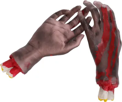 Produktbild von 2 Stück gefälschte abgetrennte Hände, lebensechte, exquisite Verarbeitung, Halloween-Requisiten, Dekoration für Cosplay, Bühnenparty