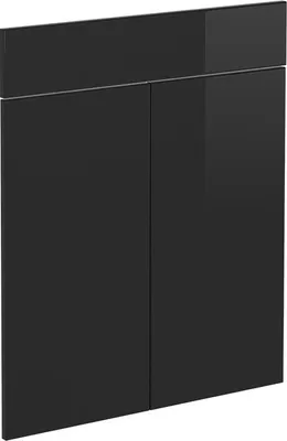 Produktbild von Küchenfront Vicco R-Line Schwarz Hochglanz 59.6 x 70.8 cm Möbelfront für den Schubunterschrank, Model 40899