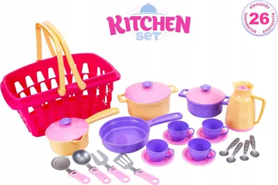Obrázek produktu pro Kuchyňský set s košíkem s 25ks nádobí