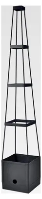 Produktbild von Rankhilfe für Tomaten im Pflanztopf - 150 x 25 cm - Anwuchshilfe mit Bewässerungsboden - Pflanzturm für Rankgewächse