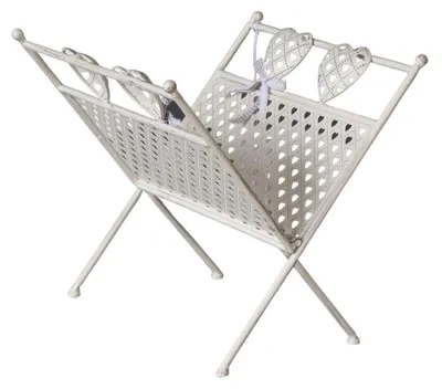 Imagen del producto de Portariviste de metal blanco, 36X34,5H34,5 cm