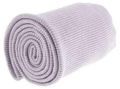 15x80cm Bündchen Strickbündchen Bündchenstoff 6% Elastan Bündchenstoff geripp grauviolett