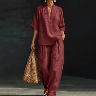 Imagen del producto de Conjunto de dos piezas para mujer, ideal para el verano