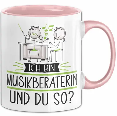 Produktbild von Musikberaterin Tasse Geschenk Ich Bin Musikberaterin Und Du So Geschenkidee Lustiger Spruch Becher (Rosa)
