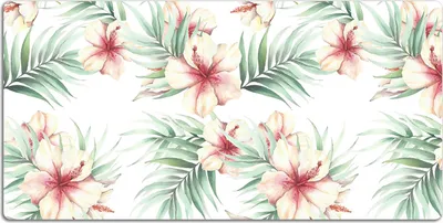 Produktbild von Schreibtischmatte Tischunterlage 90x45 cm Mauspad - Hawaiische Blumen