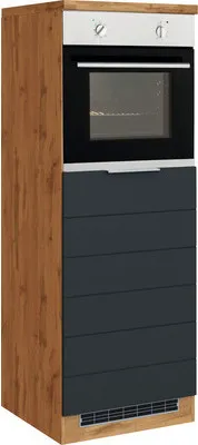 Produktbild von Held Möbel Backofen/Kühlumbauschrank für 88er Einbaukühlschrank Florenz BxTxH 60 x 60 x 165 cm grau matt zerlegt Anschla