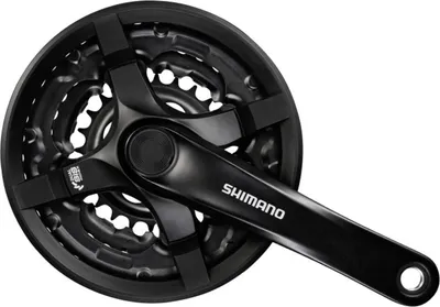 Produktbild von Shimano Tourney FC-TY501 Kurbel 3-fach 28-38-48 34-34-42 Zähne 170 mm 175 mm Kurbelgarnitur Fahrradkurbel Kettenradgarnitur MTB Mountainbike Trekking