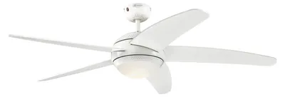 Image de Ventilateur de plafond avec éclairage LED et télécommande Bendan Blanc 132 cm