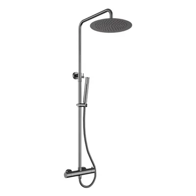 Immagine prodotto di Allibert CANGGU colonna doccia 122 cm Gun Metal metallo spazzolato termostatica soffione 29,5 cm