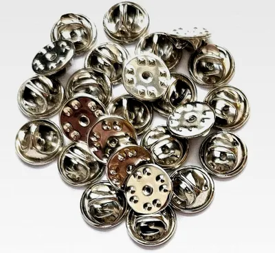 Produktbild von 25 neue silberne Butterfly Clips für Anstecknadeln