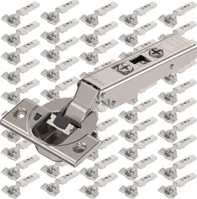 Produktbild von Blum Clip Top Blumotion 110 - Scharniere mit integrierter Dämpfung - hochwertige Scharniere für Küchenschränke - Topfscharnier mit Eckanschlag, vernickelt - 50 Stück