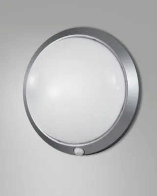 Produktbild von Gartenbeleuchtung Bewegungssensor D: 30 cm IP44 in Silber E27 rund Außenleuchte
