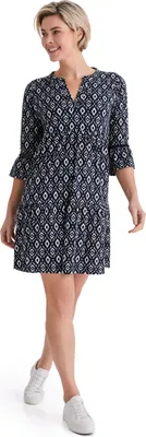 Produktbild von Stooker Women TUNIKA Damen Midi-Kleid Regular Fit 44/46 blue ikat aop
