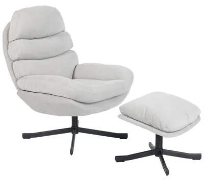 Image de Fauteuil relax, rembourré, revêtement en tissu chenille