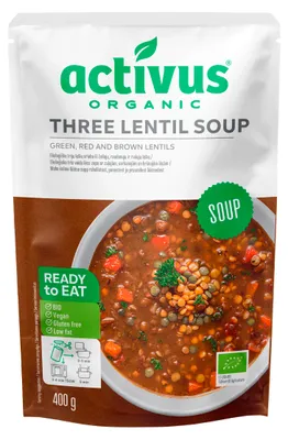 Immagine prodotto di Activus Zuppa di tre tipi di lenticchie, 400 g