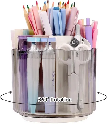 Immagine prodotto di Portapenne in plastica con 6 scomparti per l'ufficio, la scuola, la casa e la decorazione d'interni