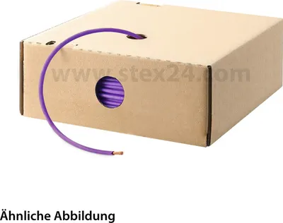 Productafbeelding van HELU KABEL H05Z-K 90°C 1X0,5mm² VT (violet) enkeldradig, halogeenarm, violet. AD 2,6mm. Verpakking: 100,0 meter. Nominale spanning Uo/U