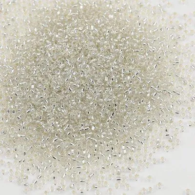 Produktbild von Transparante Silberkralen 2 mm, 12.000 Stück, Glas, 100 g
