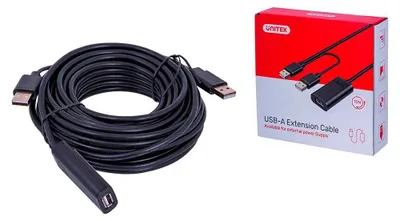 Produktbild von UNITEK Y-278, 10 m, 2 x USB A, USB A, USB 2.0, 0,48 Gbit/s, Schwarz