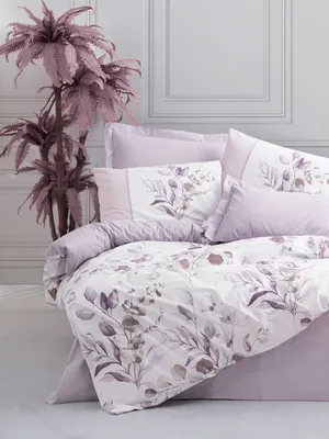 Produktbild von L'Essentiel Linge de Maison, Nadia - Lilac, Einzelbett-XXL-Bettbezug-Set (DE), Lila, 100 % Baumwolle, 155 x 155 cm