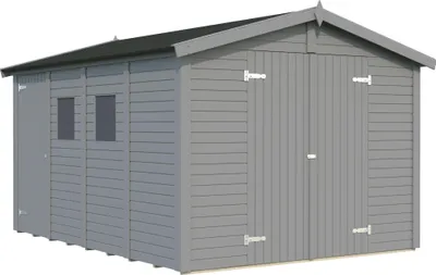 Produktbild von Gartenhaus Palmako Dan 9,9 m² inkl. Fußboden 295 x 394 cm hellgrau
