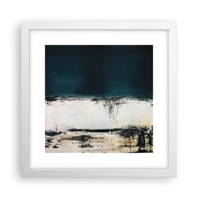 Produktbild von Gerahmtes Poster - Weißer Rahmen - Abstraktion gerieben schwarz - 30x30 cm - Wand Bild - Wanddeko - Wandbilder - Kunstposter - Wandposter - Bilderrahmen - Bilder - Kunstdruck - P2WAC30x30-4381