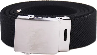 Produktbild von Handgefertigter elastischer Gürtel mit Koppelschnalle - Schwarz- 35mm Breite