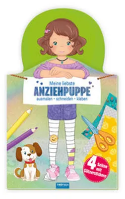 Obrázek produktu pro Trötsch Beschäftigungsbuch Malbuch Stickerbuch Meine liebste Anziehpuppe