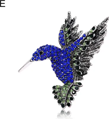 Produktbild von Broschennadel, Kolibri, farbiges Strass-Accessoire, exquisite, langlebige Reversbrosche, Kleidungsdekoration-E