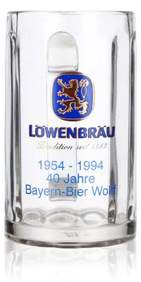 Produktbild von Löwenbräu Bierglas Glas Seidel Krug Krüge 0,3l 40 Jahre Rastal Glückauf