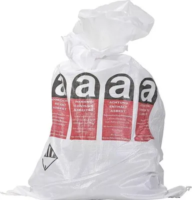 Zdjęcie produktu dla 25 x worek na azbest z wykładziną PE | 80 x 120 | 25 kg | 80 l | Worki typu big bag na azbest | Worki na azbest | Worki na odpady azbestowe z polietylenu