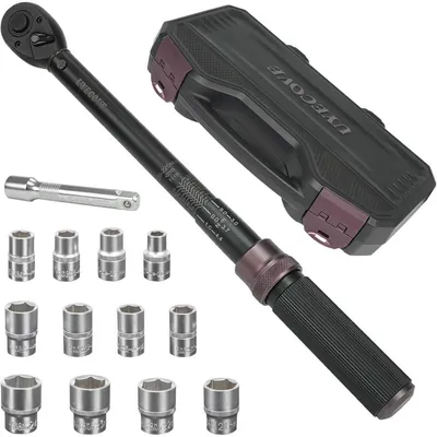 Obrázek produktu pro Sada momentových klíčů 1/2", rozsah 20-220 Nm, 14 kusů, včetně prodlužovací tyče