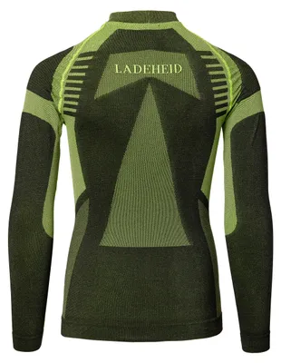 Image de Ladeheid - T-shirt thermoactif à manches longues pour enfants (filles et garçons) LASS0007 (noir/vert, 146-152)