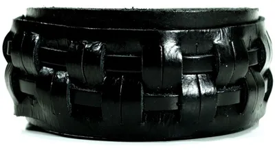Produktbild von CJBB1935 Herren Armband Leder schwarz 22,5 cm