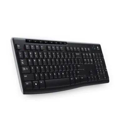 Zdjęcie produktu dla Logitech K270, Pełnowymiarowy (100%), Bezprzewodowy, RF Wireless, QWERTY, Czarny