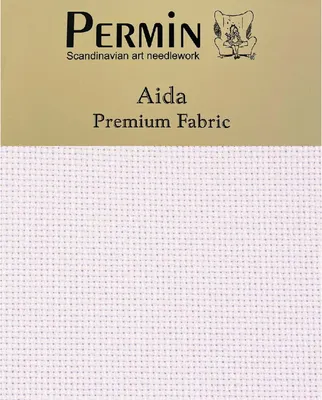Immagine prodotto di Permin Precut 16 ct. Aida 355 colore 320 Graceful grey, tessuto per punto croce 43x50 cm
