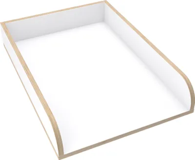 Produktbild von regalik Wickelaufsatz Universal, Wickeltischaufsatz für Kommoden in beliebiger Breite, Abnehmbar Wickelkommode aufsatz, Abgerundeten Frontplatten, Weiß Superholz, 72cm x 54cm