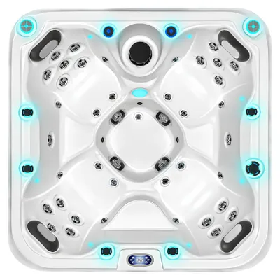 Produktbild von Hydromassagewanne Blubberbad Whirlpool Spa-Bad Whirlwanne 185x185 cm