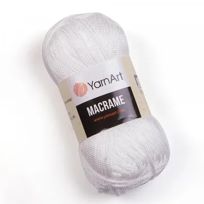Obrázek produktu pro YarnArt Macrame příze 90 g / 90 m - barva 154 bílá - makramé příze
