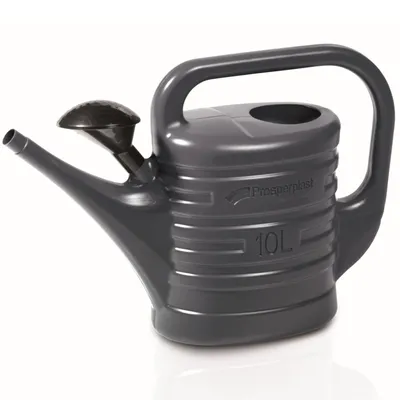 Produktbild von Gießkanne mit Brausekopf 10 L Anthrazit Kunststoff Gartengießkanne Garten Pflanzen Blumen