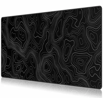 Productafbeelding van Bureau Onderlegger Topografisch Design - 90 x 40 cm Extended - Rubber - Gaming En Kantoor - Muismat