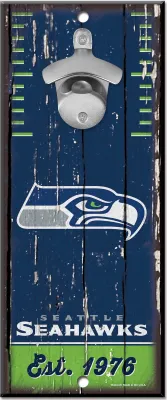 Produktbild von NFL Seattle Seahawks Bottle Opener Wood Sign Holzschild Wandschmuck