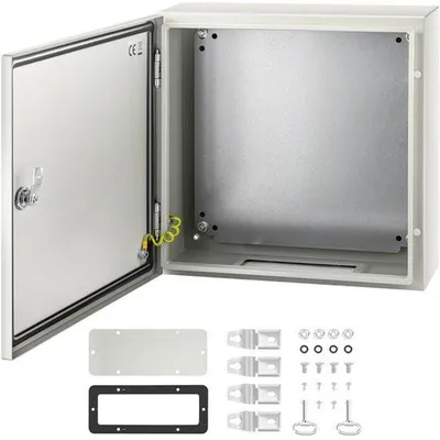 Zdjęcie produktu dla Stalowa skrzynka rozdzielcza - obudowa elektryczna - 16 x 16 x 6 cali - stal węglowa - IP65