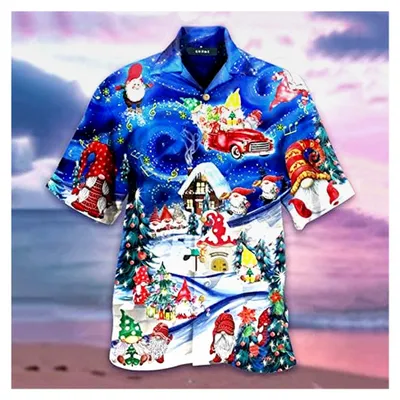 Produktbild von Weihnachtsshirt Herren Kurzarm mit Weihnachtsmotiv