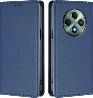 Immagine prodotto di Custodia in pelle per Oppo Reno12 F 5G/Reno12 F 4G, custodia a libro magnetica in Finto cuoio con supporto, blu scuro