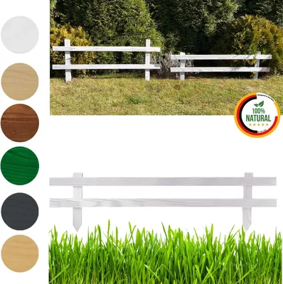 Produktbild von Floranica Gartenzaun 1 stk. 20 cm x 100 cm Weiß Steckzaun Zierzaun Friesenzaun zum Stecken Vorgartenzaun