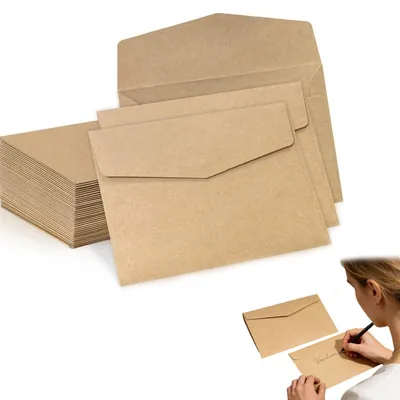 Productafbeelding van Kraftpapier C6 Enveloppen zonder Venster 114 x 162 mm Bruin